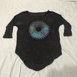 Star sign design three quarter sleeve shirt